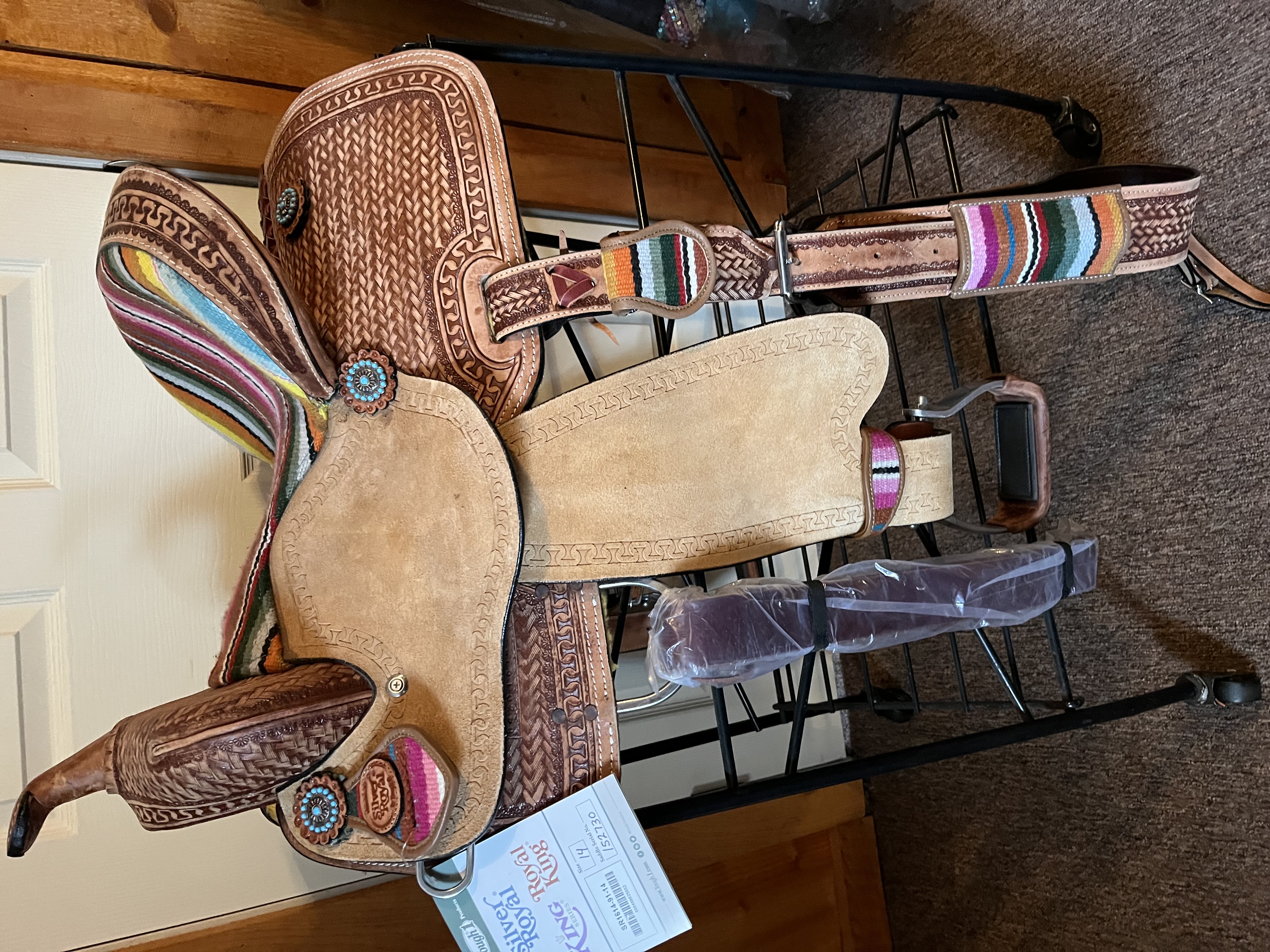 Silver Royal Serape Barrel Saddle